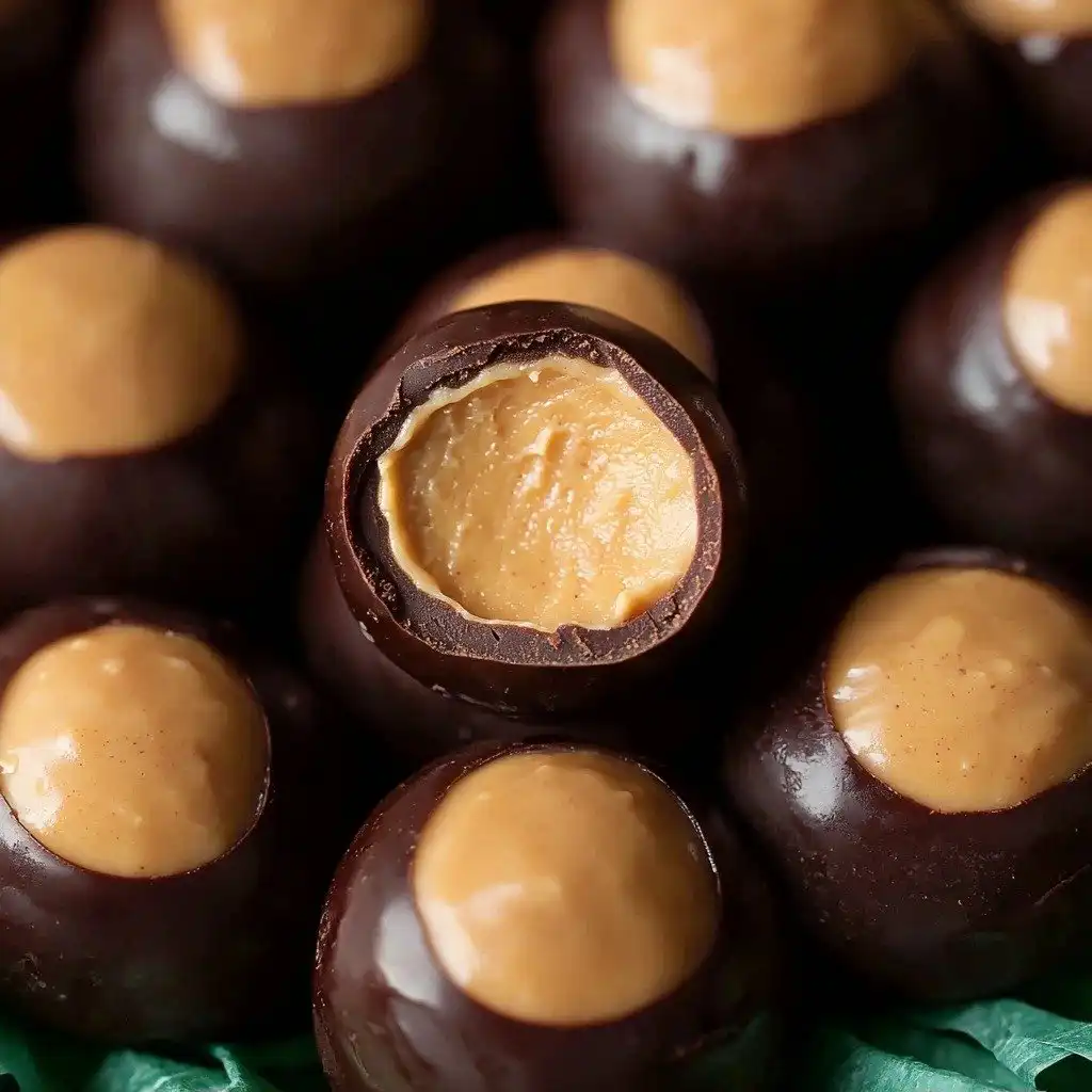 Homemade Peanut Butter Balls (Buckeye Balls) - finished dish