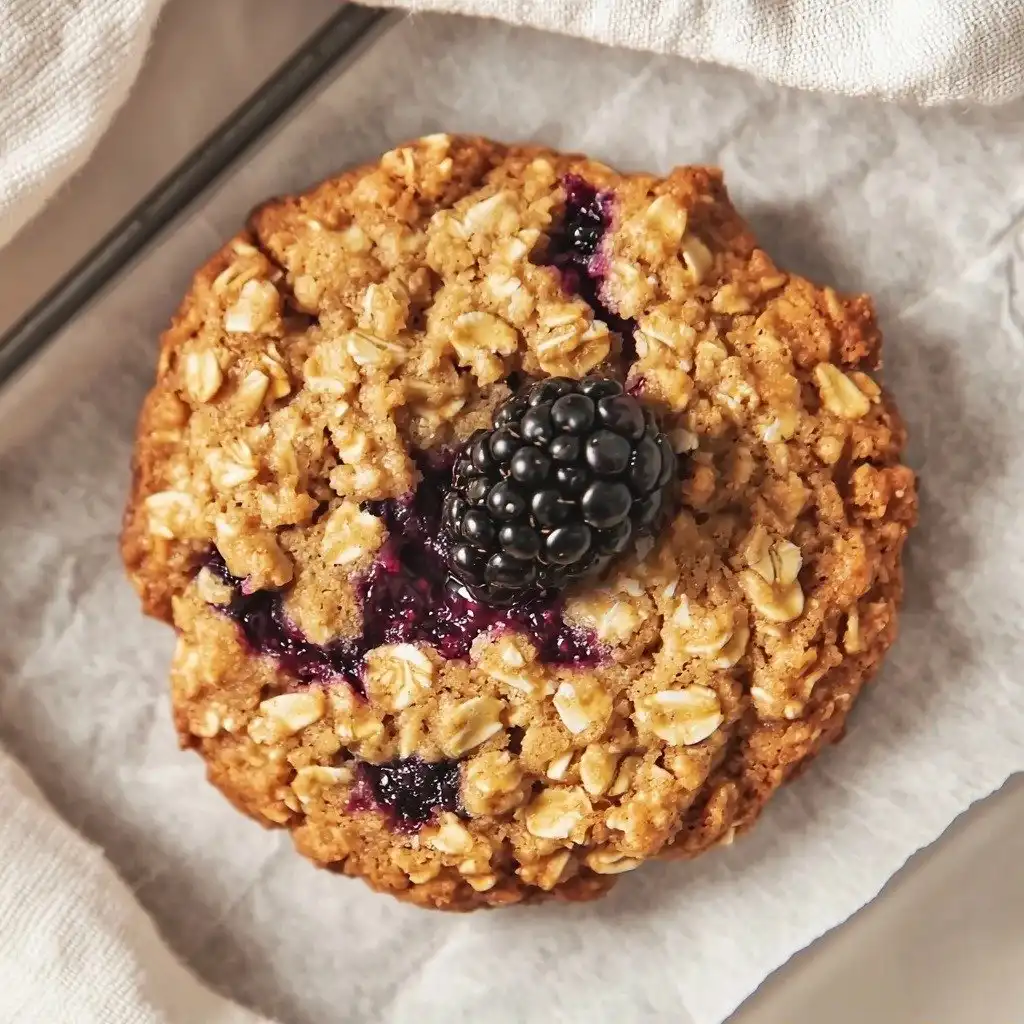 Blackberry Oatmeal Walnut Breakfast Cookies - step by step
