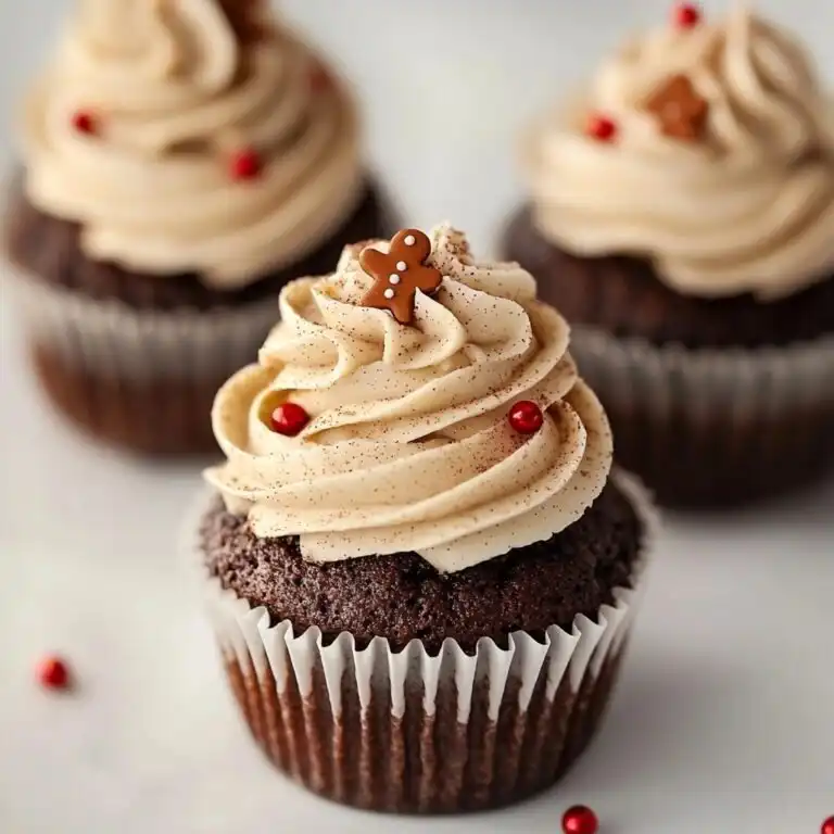 Gingerbread Cupcakes with Cinnamon Vanilla Buttercream Frosting - featured image