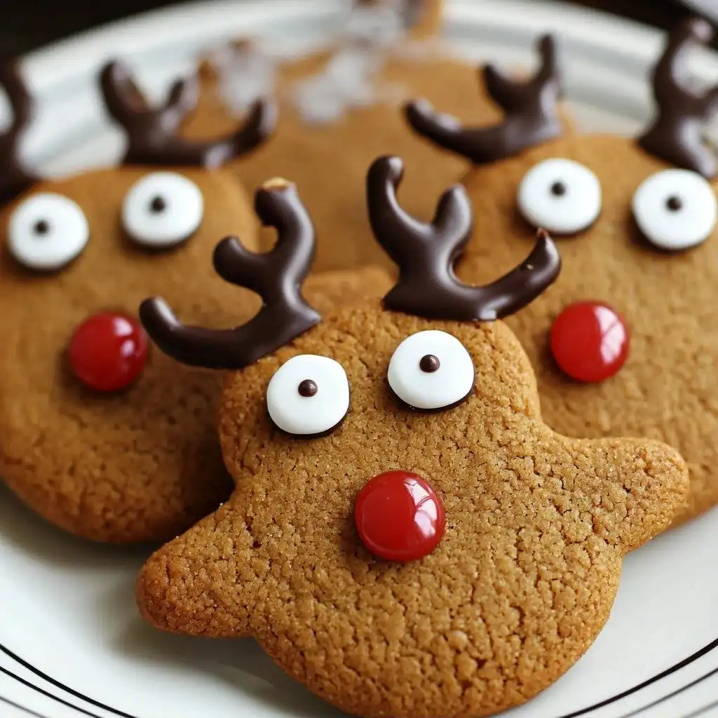 Gingerbread Reindeer Cookies - step by step