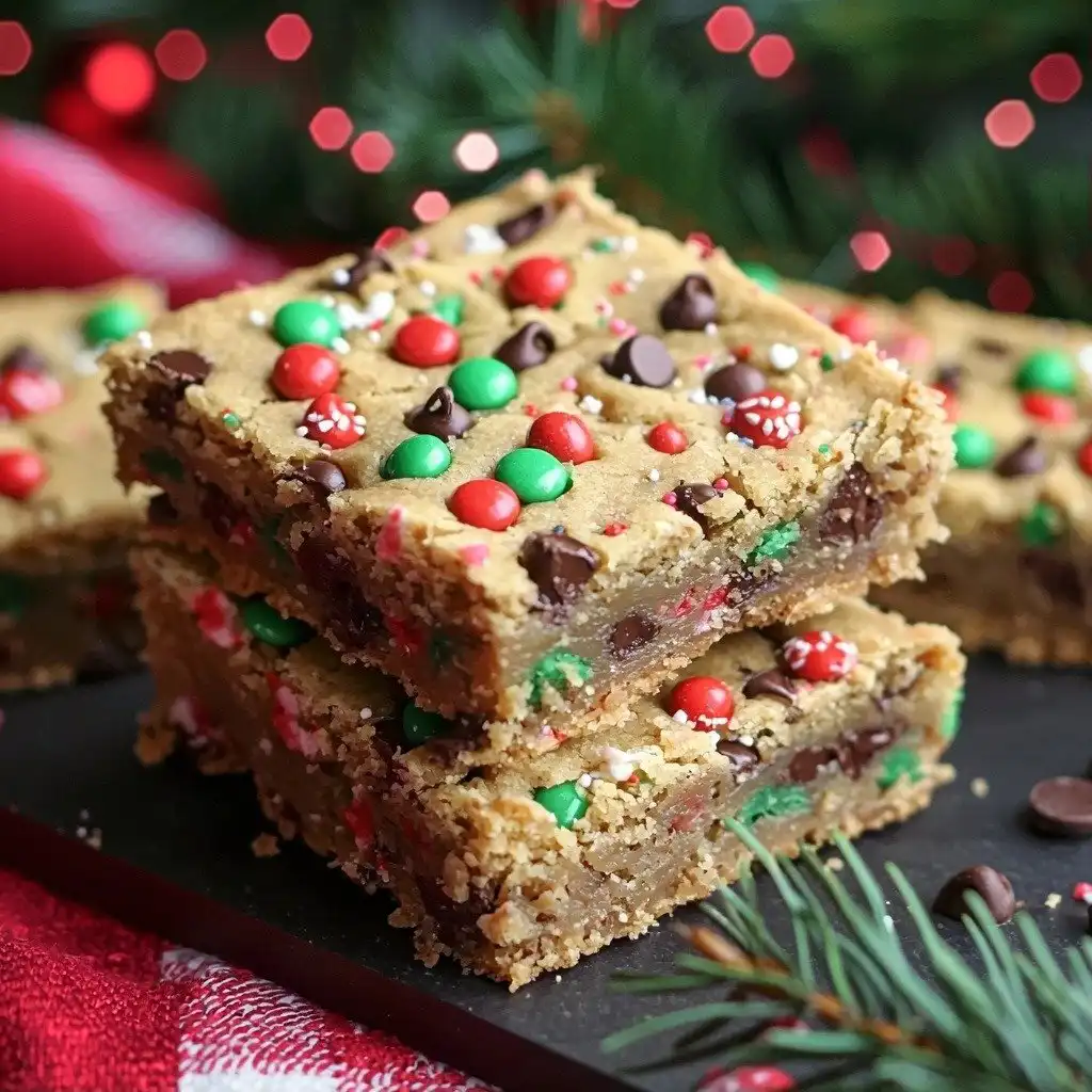 Christmas Cookie Bars - step by step