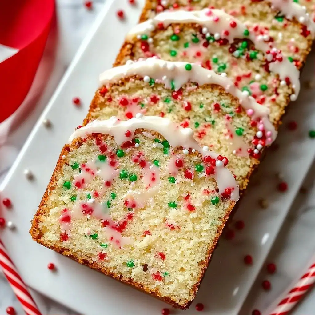 Funfetti Christmas Loaf - step by step
