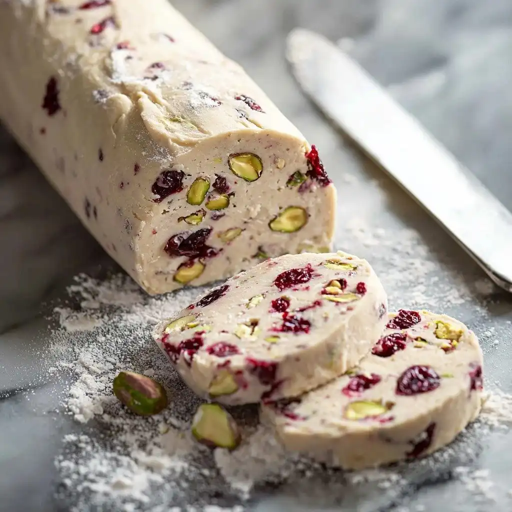 Cranberry Pistachio Shortbread - step by step