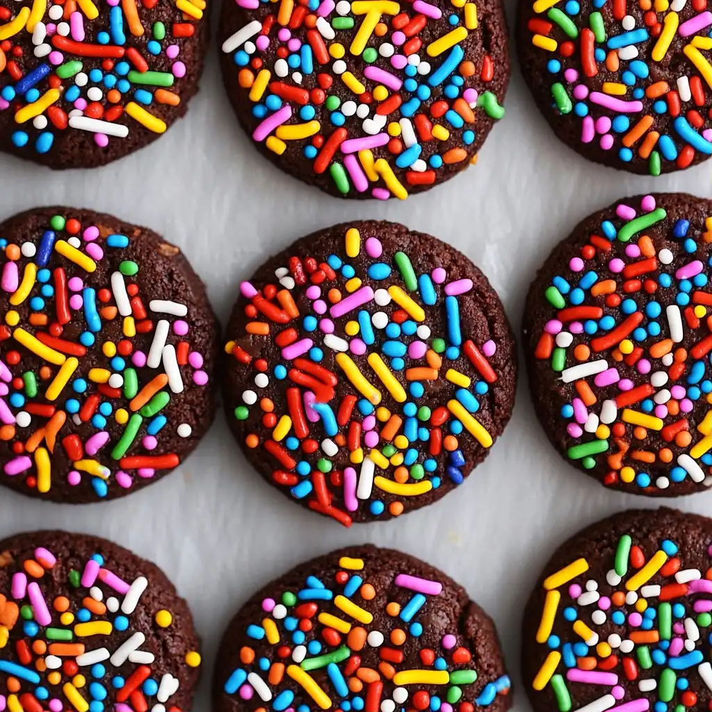 Double chocolate birthday cookies - step by step