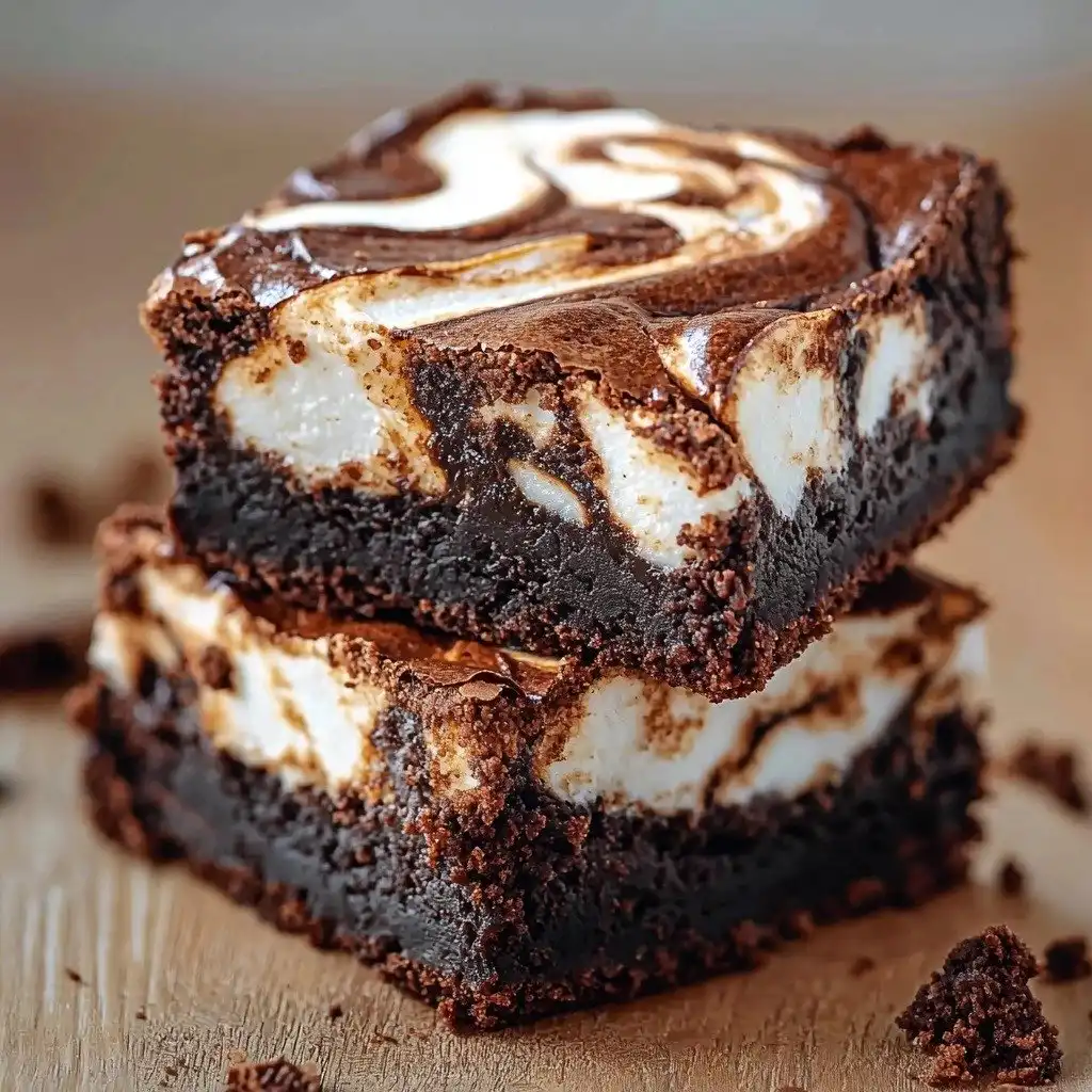 Marshmallow Brownies - step by step