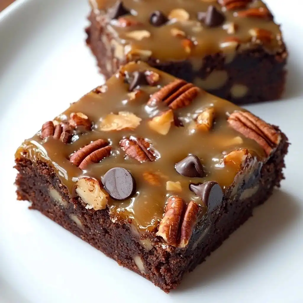 Turtle Brownies - step by step