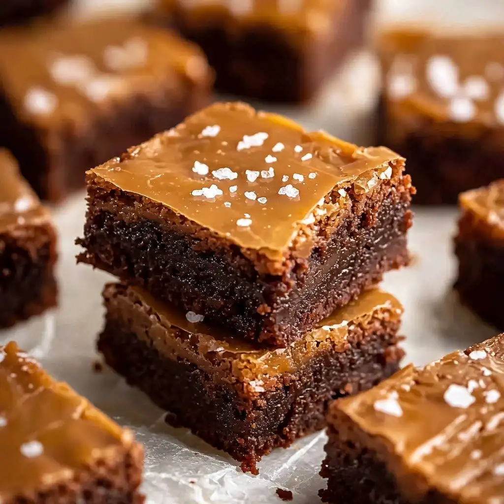 Chocolate Salted Butterscotch Brownies - step by step