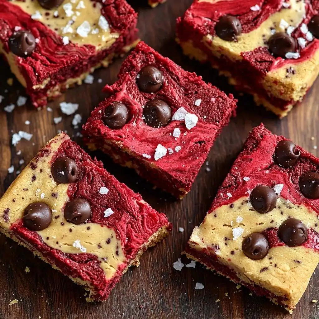Red Velvet Brookies - step by step