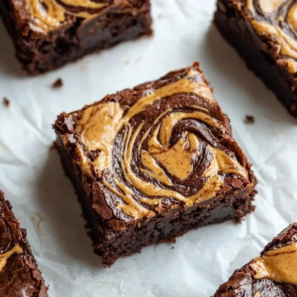 Chocolate Peanut Butter Brownies - step by step