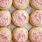 Candy Cane Frosted Cookies - featured image