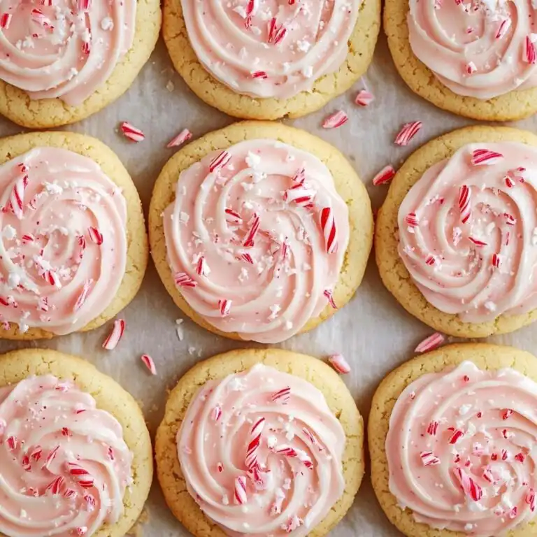 Candy Cane Frosted Cookies - featured image