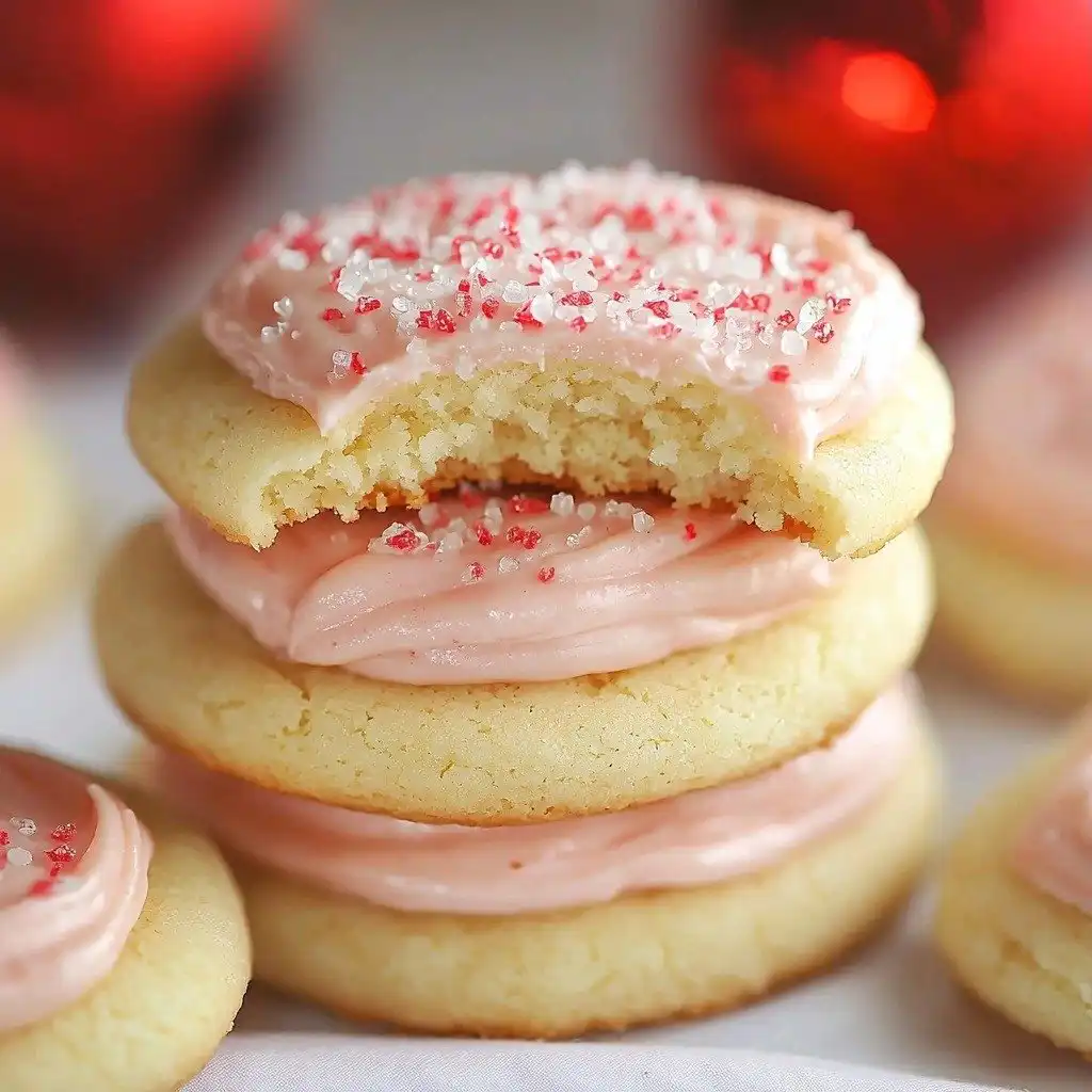 Candy Cane Frosted Cookies - step by step