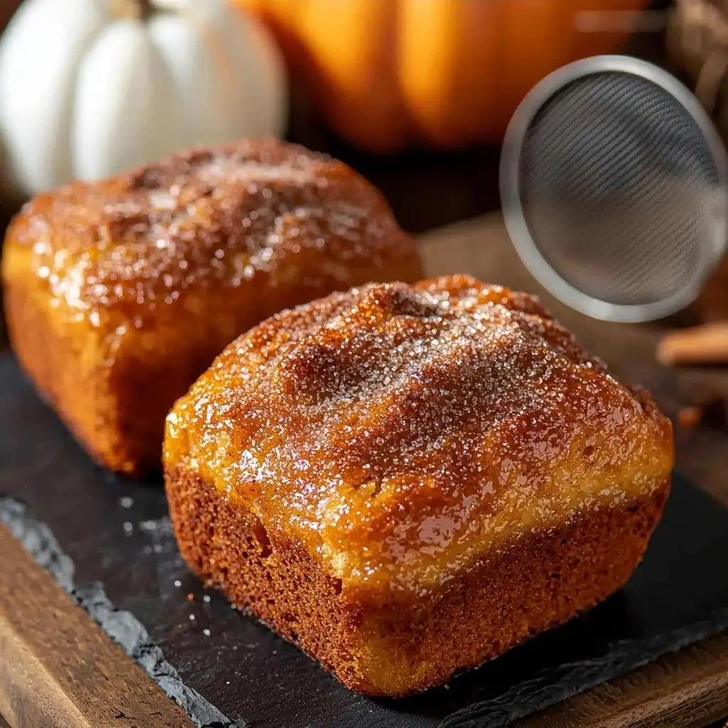 Cinnamon Swirl Pumpkin Bread Mini Loaves - step by step