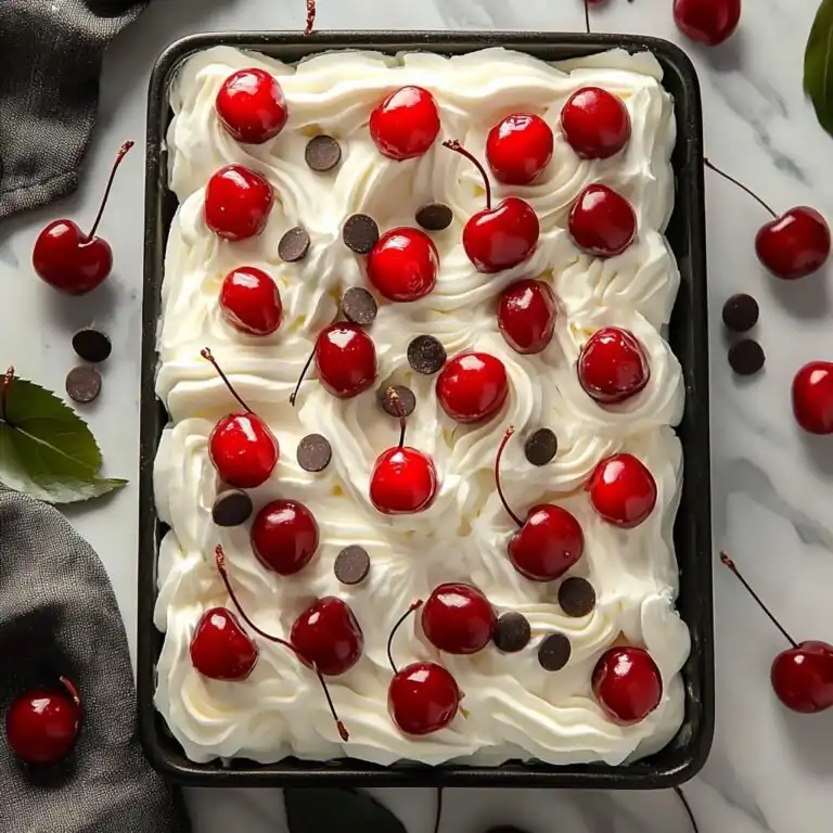 Black Forest Jello Poke Cake - featured image