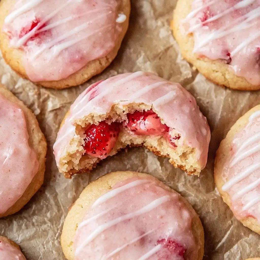 Cherry Almond Shortbread Cookies - step by step