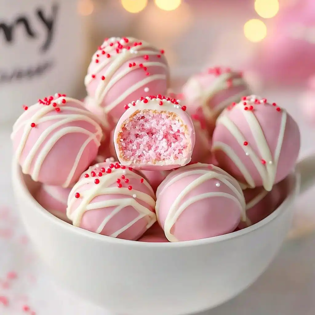 No Bake Red Velvet Cake Balls - step by step