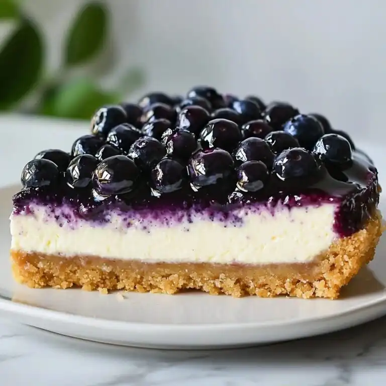No Bake Blueberry Cheesecake