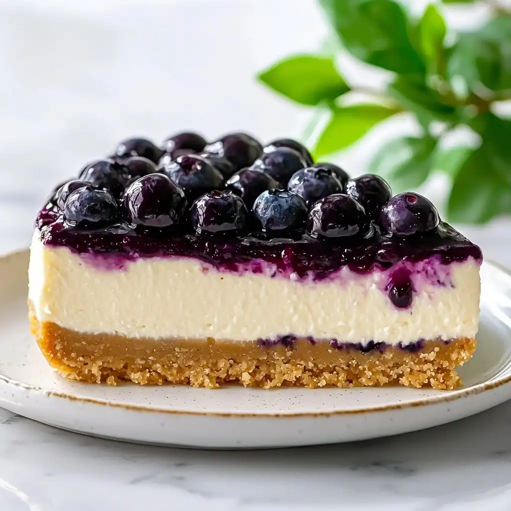 No Bake Blueberry Cheesecake - step by step