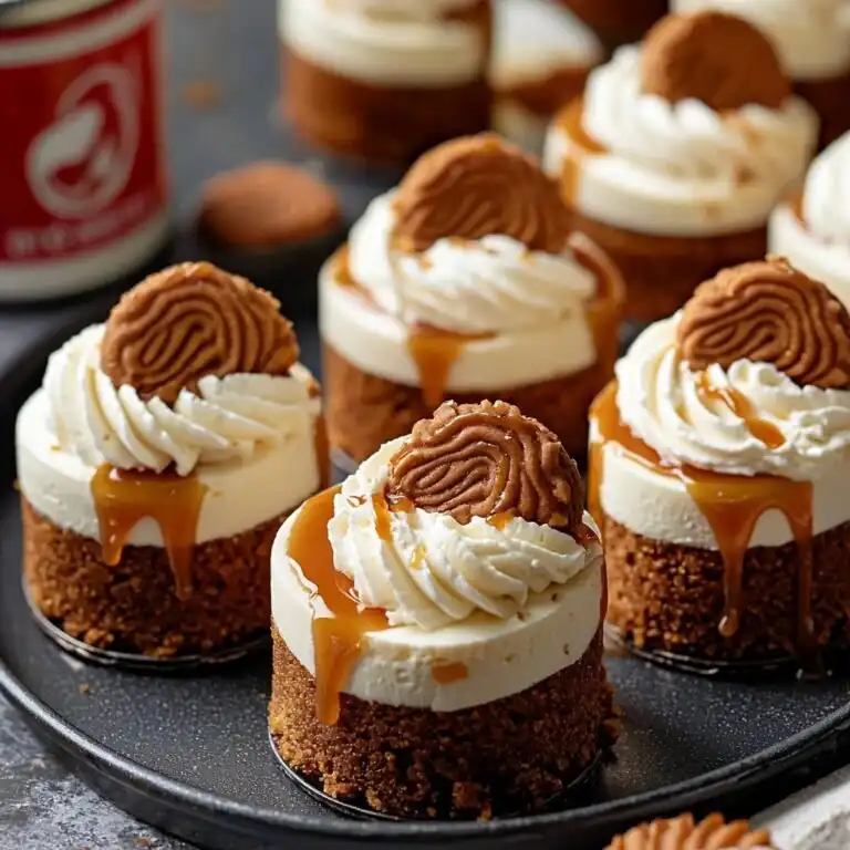 No Bake Mini Biscoff Cheesecakes