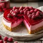 Easy Baked Raspberry Cheesecake (Gluten Free Option)