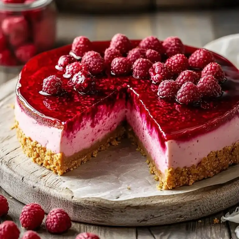 Easy Baked Raspberry Cheesecake (Gluten Free Option)