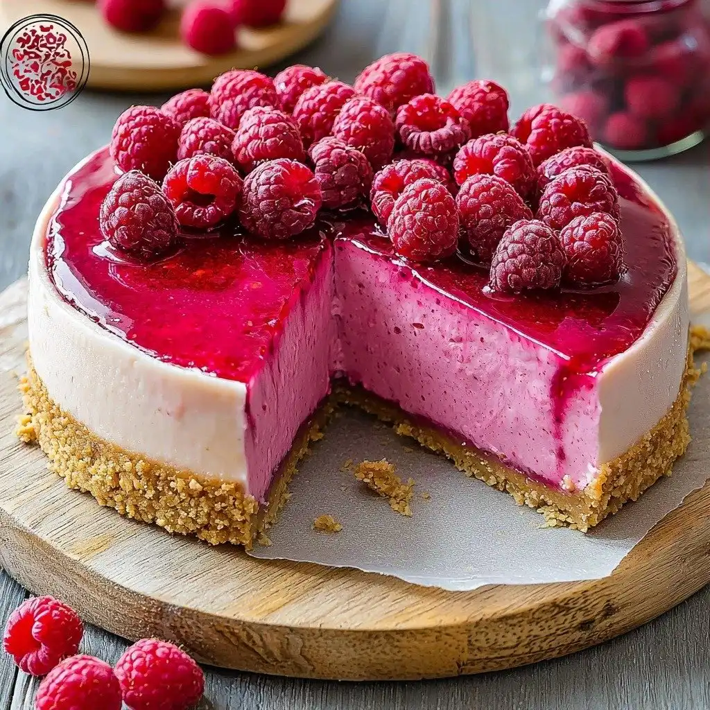 Easy Baked Raspberry Cheesecake (Gluten Free Option) - step by step