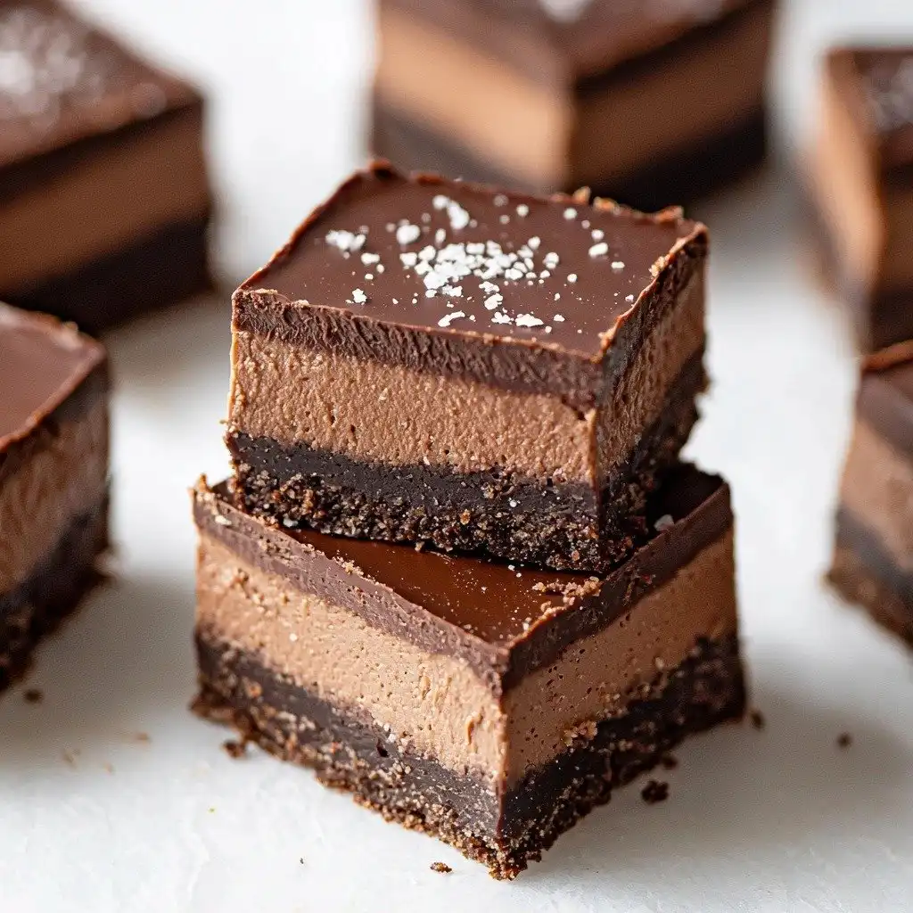 Chocolate Brownie Cheesecake Bars - step by step