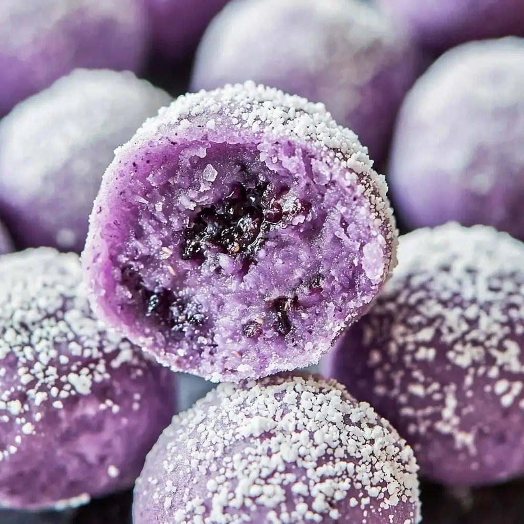 White Chocolate Blueberry Truffles - step by step