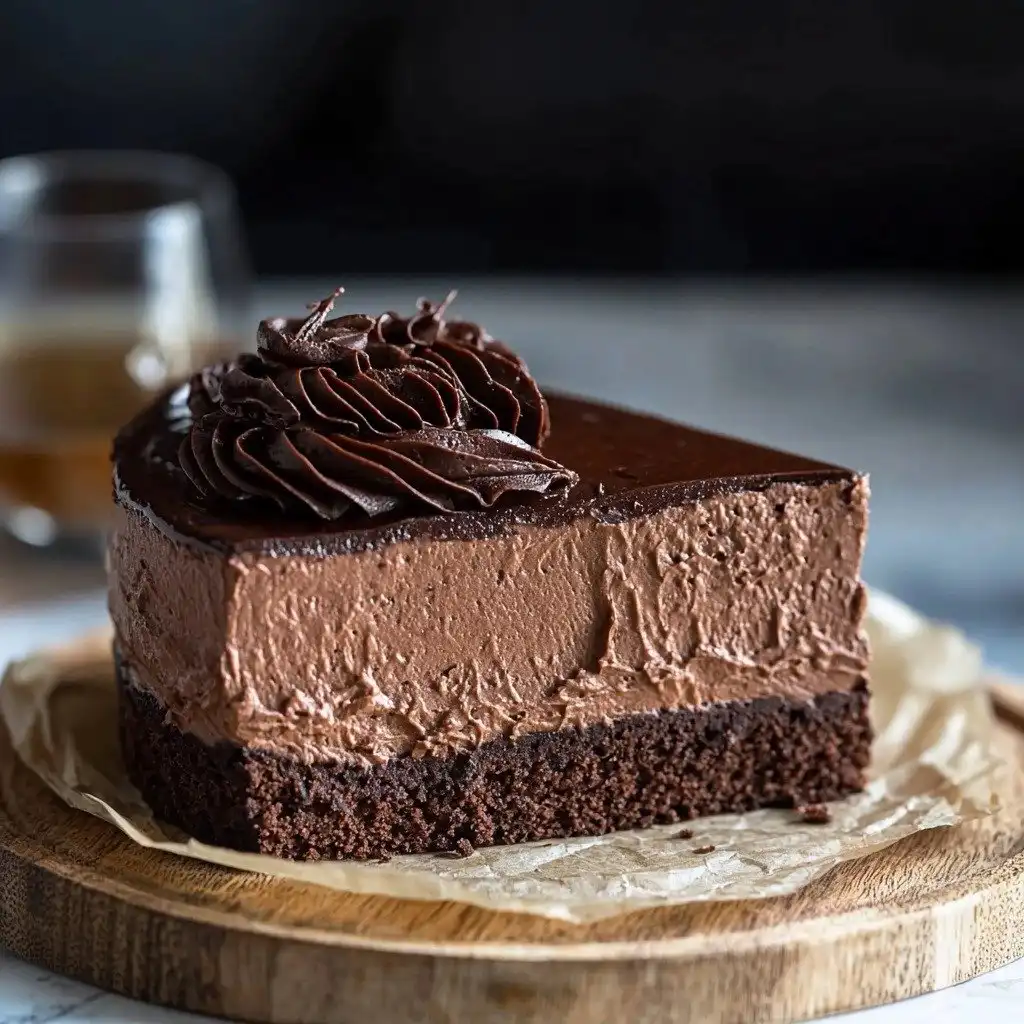 Ridiculously Easy Vegan Chocolate Mousse Cake- No Nuts, No Tofu!