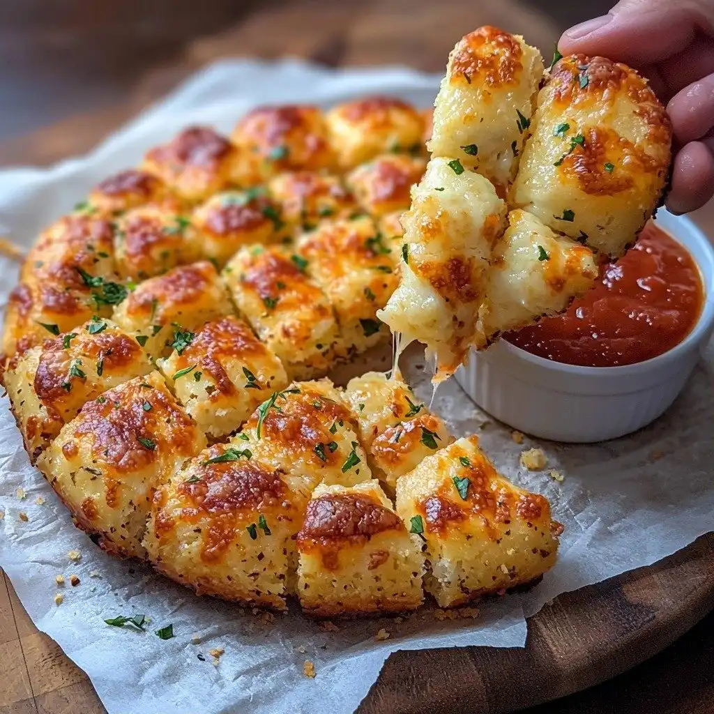 Keto Cheesy Garlic Breadsticks (4 Ingredients)