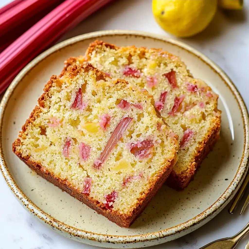Lemon Rhubarb Bread - step by step