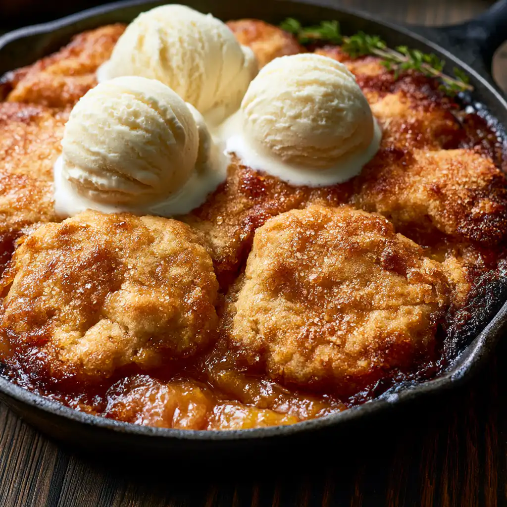 Easy Southern Peach Cobbler [with Canned Peaches]