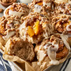 Southern Peach Cobbler Cinnamon Rolls