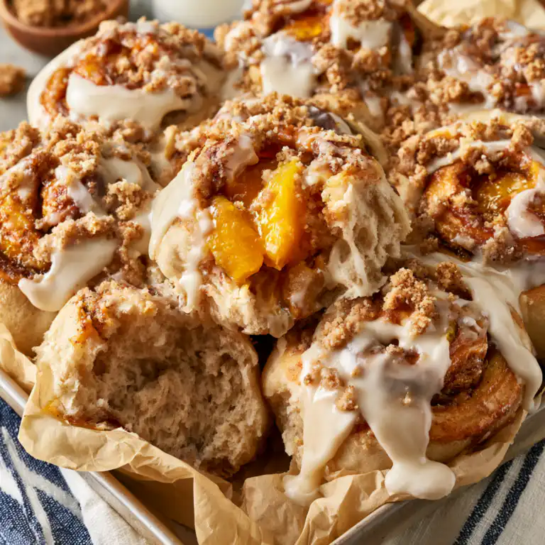 Southern Peach Cobbler Cinnamon Rolls