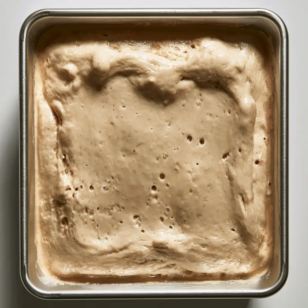 Sourdough Focaccia in a Loaf Pan - step by step